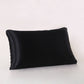 Image of a silk pillowcase (black colour)